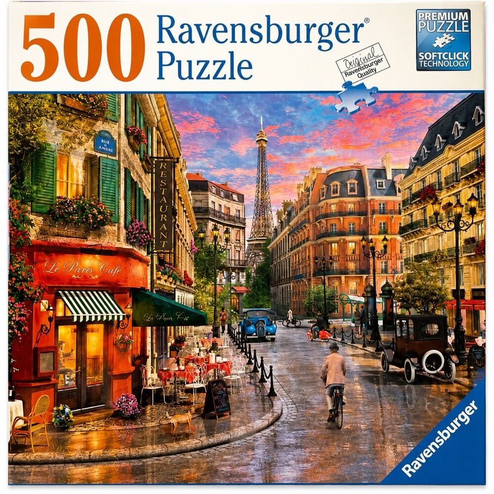 Ravensburger Parisian Sunset 500 Piece Puzzle – Complete – Eiffel Tower Paris